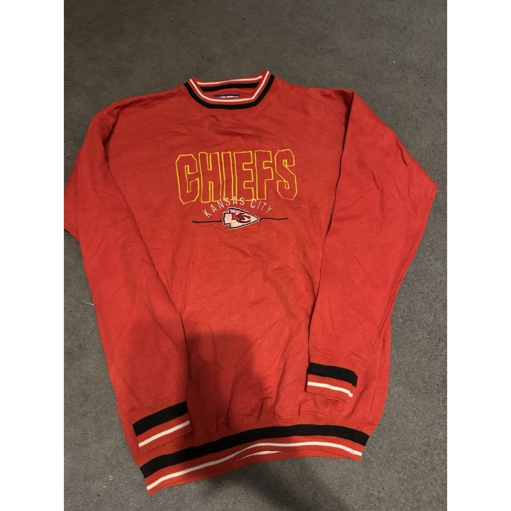 Vintage Kansas City Chiefs Crewneck Sweatshirt Logo‎ 7 NFL Red XL (18-20)